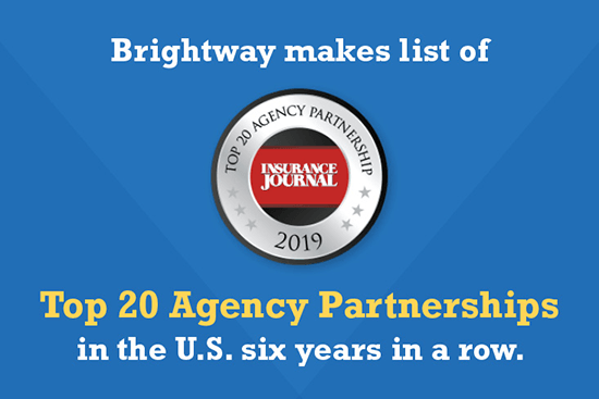 Brightway Insurance makes Insurance Journal’s list of  Top 20 Agency Partnerships 6 years in a row