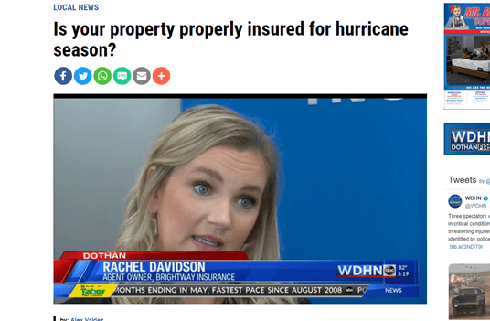 Brightway Agency Owner Dothan Alabama advice get ready hurricane season