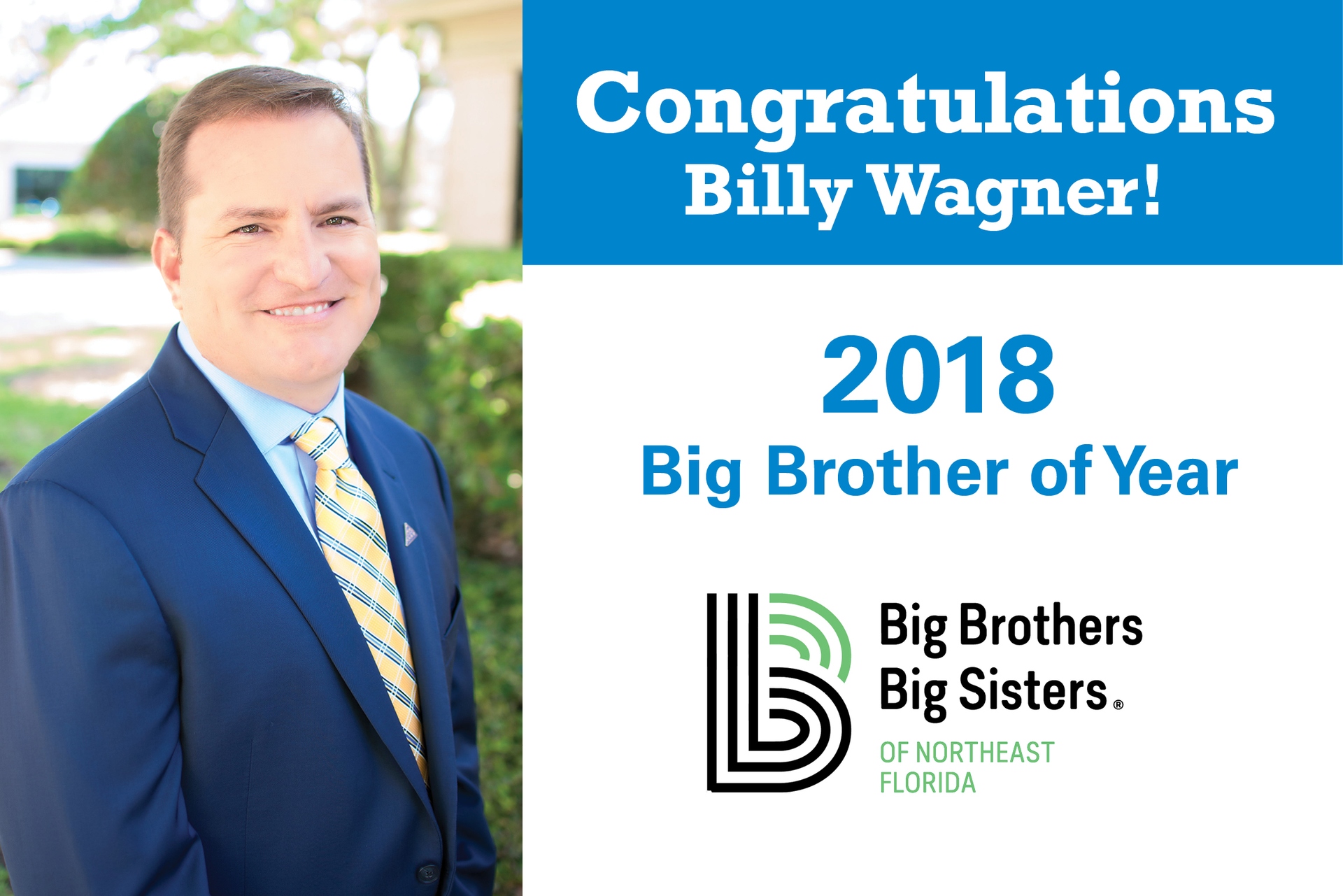 Multi-Unit Owner, Billy Wagner, named Big Brother of the Year 2018