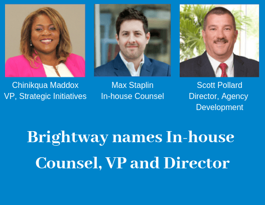 Brightway Insurance names Max Staplin In-House Counsel, announces executive and director promotions