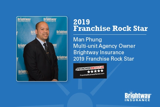 Brightway Agency Owner with locations near Austin, Texas, and Indianapolis named a 2019 Franchise Rock Star