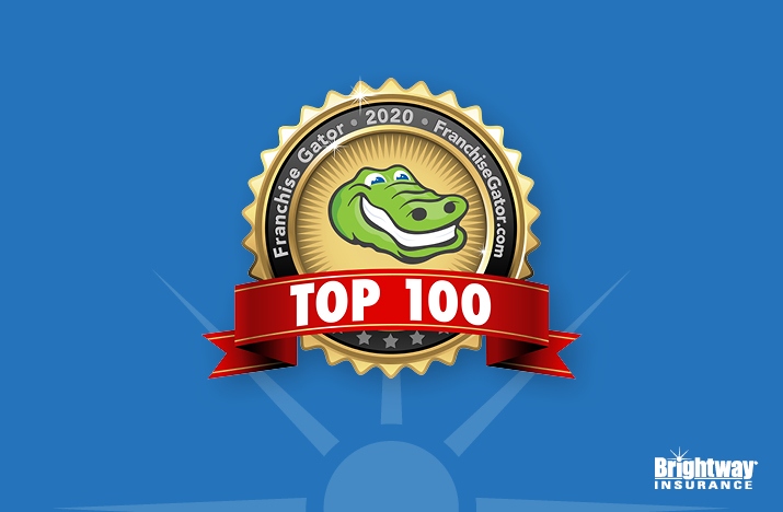 Brightway Insurance is the only insurance franchise named in Franchise Gator’s Top 100 Franchise list for the sixth year in a row