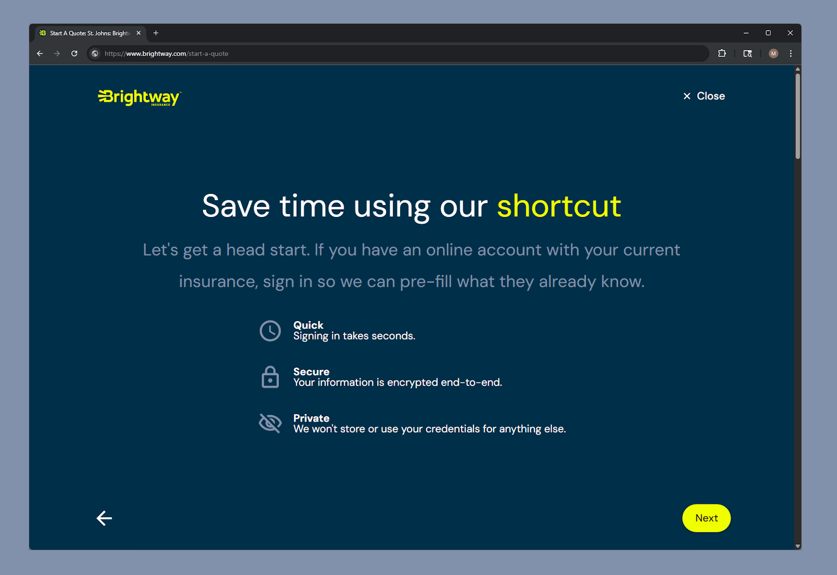 Fusion Start a Quote